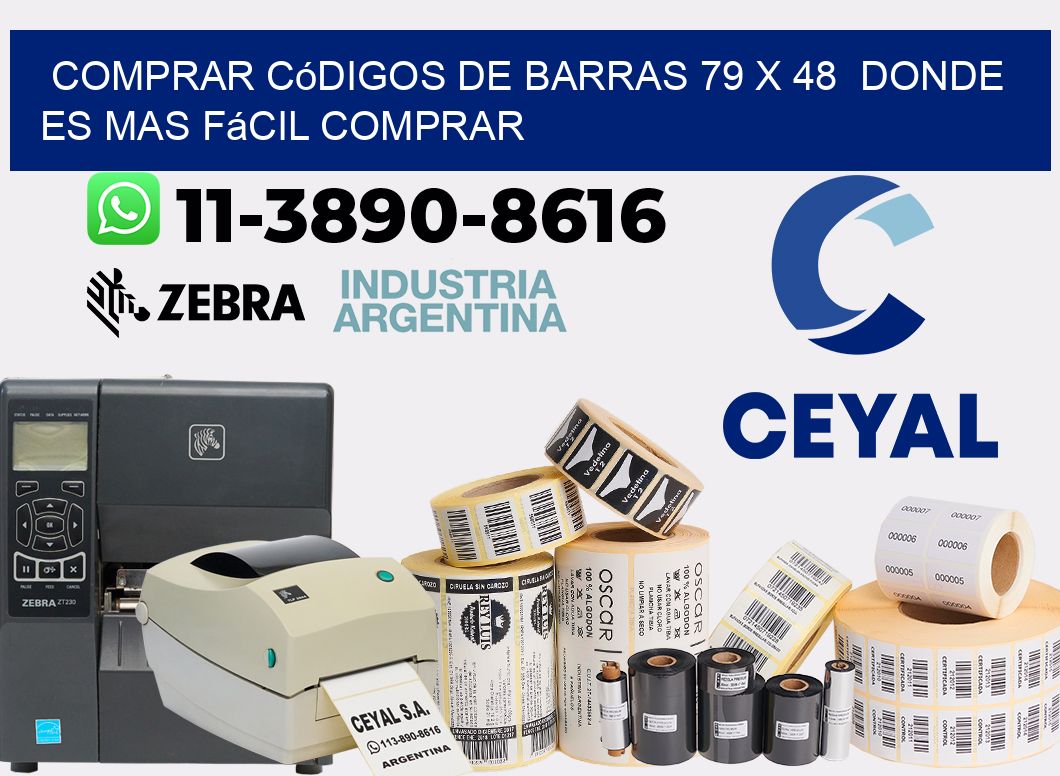 Comprar códigos de barras 79 x 48  Donde es mas fácil comprar
