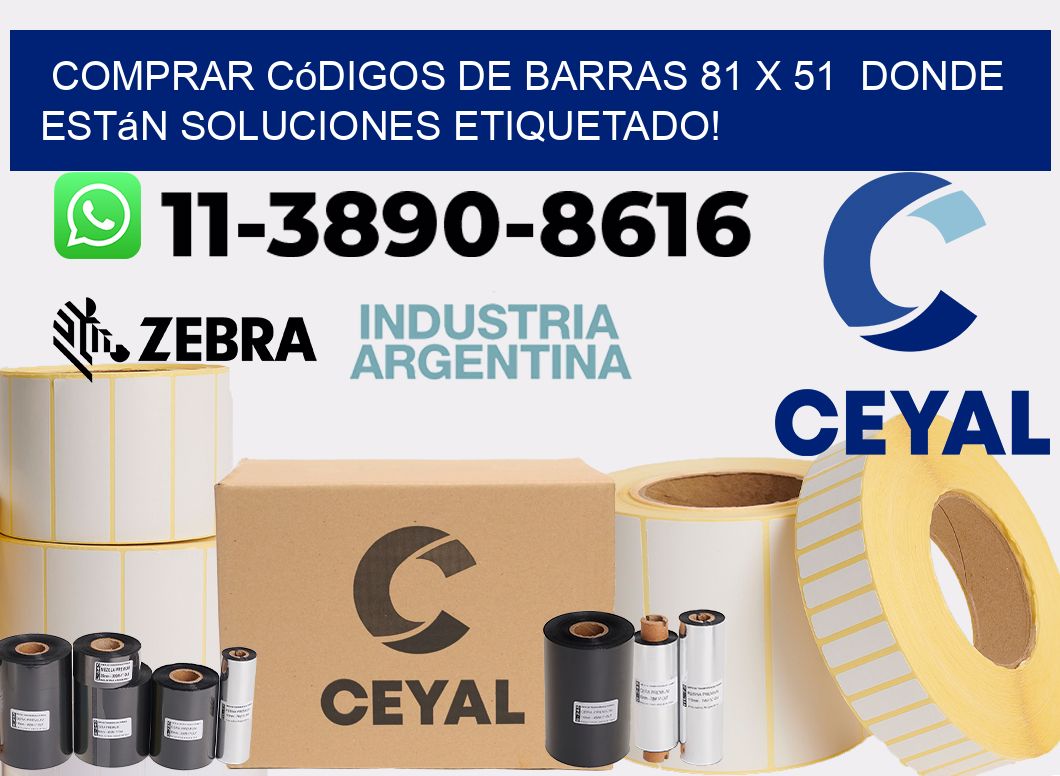 Comprar códigos de barras 81 x 51  donde están soluciones etiquetado!