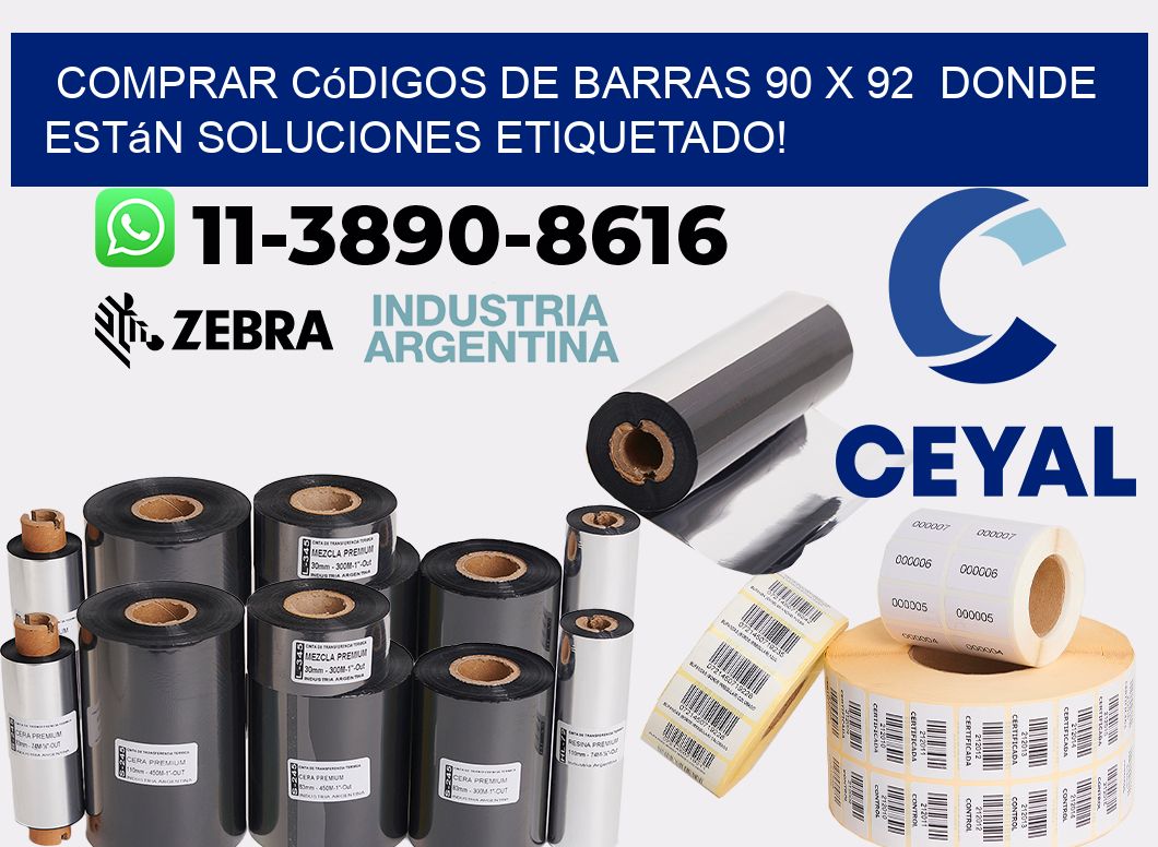 Comprar códigos de barras 90 x 92  donde están soluciones etiquetado!