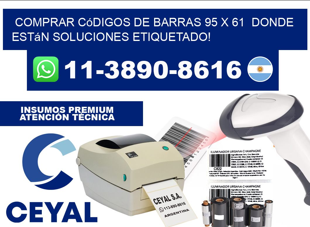 Comprar códigos de barras 95 x 61 donde están soluciones etiquetado!