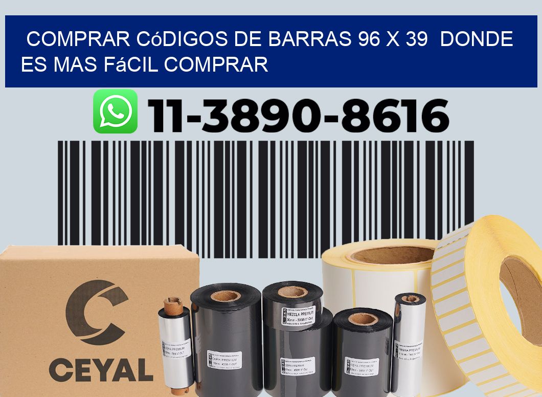 Comprar códigos de barras 96 x 39  Donde es mas fácil comprar