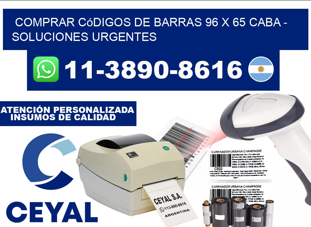 Comprar códigos de barras 96 x 65 CABA - soluciones urgentes