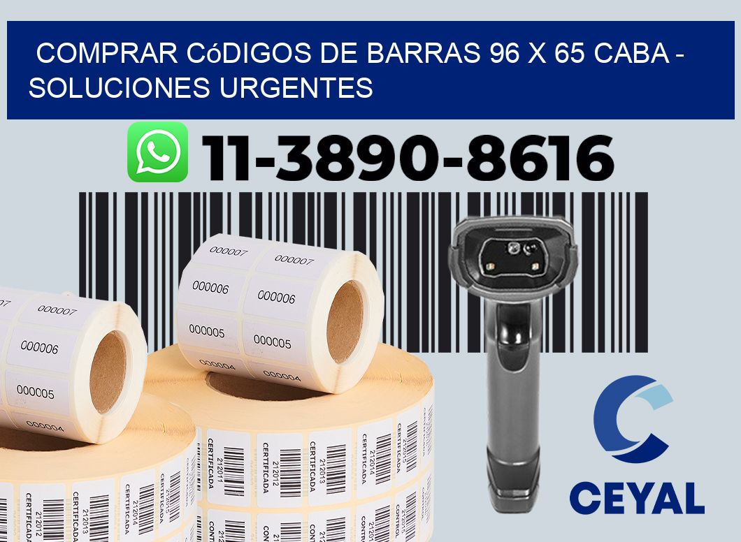 Comprar códigos de barras 96 x 65 CABA - soluciones urgentes