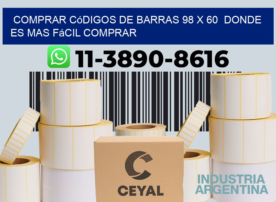 Comprar códigos de barras 98 x 60  Donde es mas fácil comprar