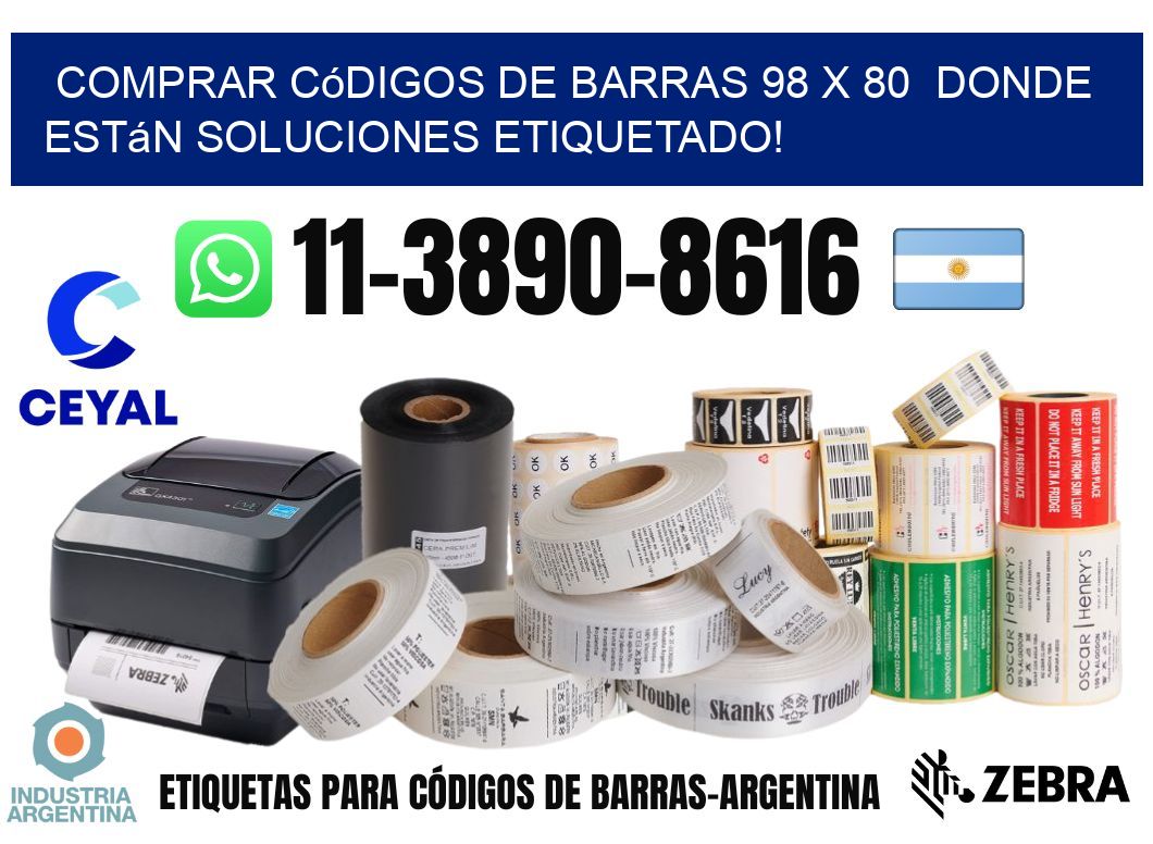 Comprar códigos de barras 98 x 80  donde están soluciones etiquetado!