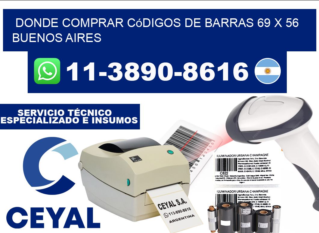 Donde Comprar códigos de barras 69 x 56  Buenos Aires