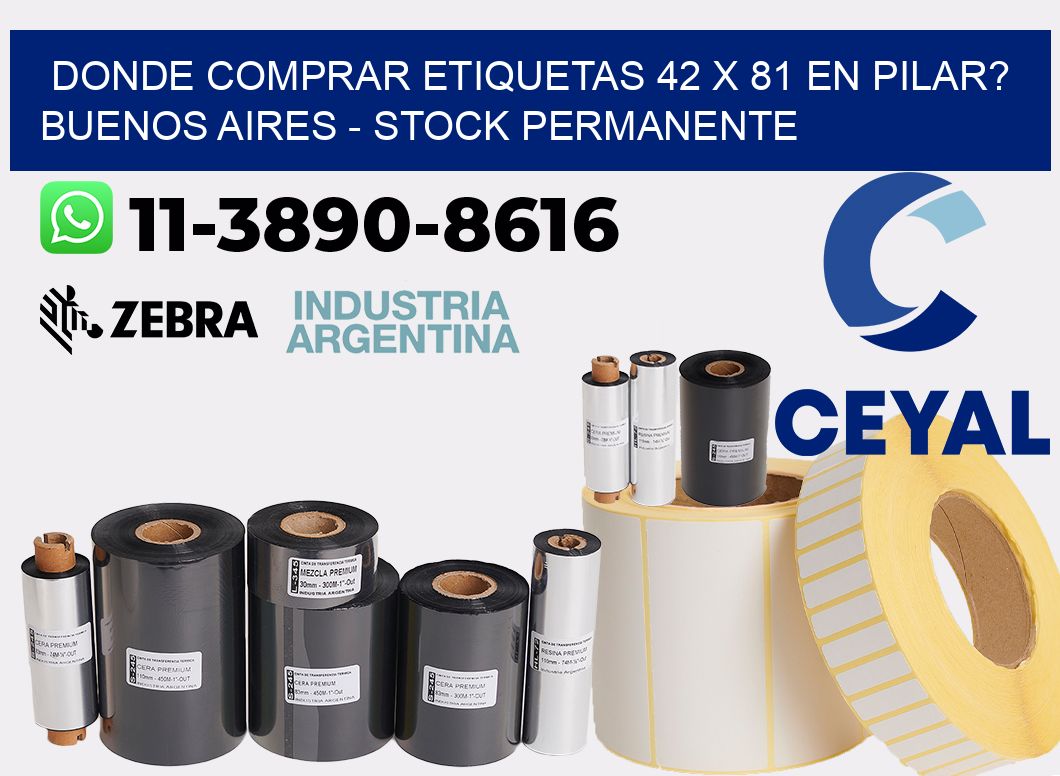 Donde Comprar etiquetas 42 x 81 en PILAR? Buenos Aires - Stock permanente