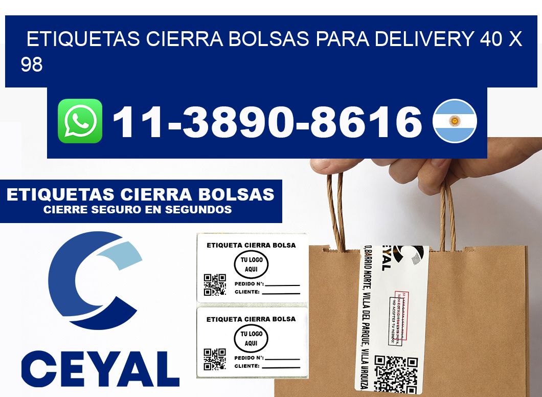 ETIQUETAS CIERRA BOLSAS PARA DELIVERY 40 x 98