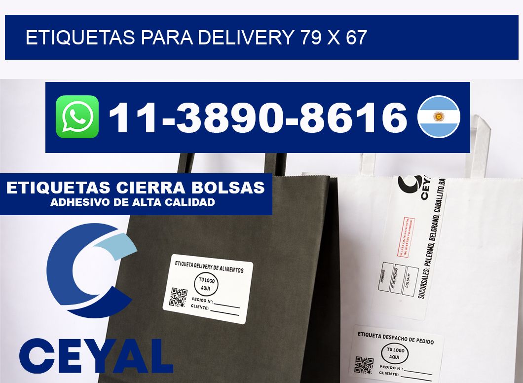 ETIQUETAS PARA DELIVERY 79 x 67