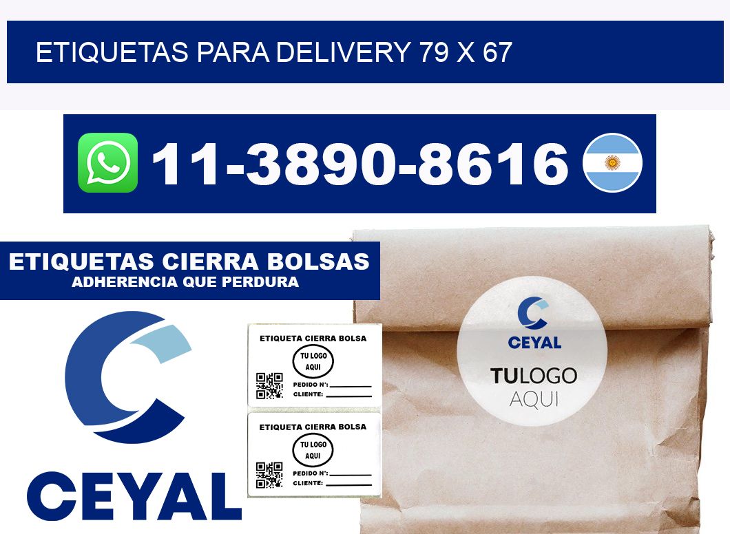 ETIQUETAS PARA DELIVERY 79 x 67