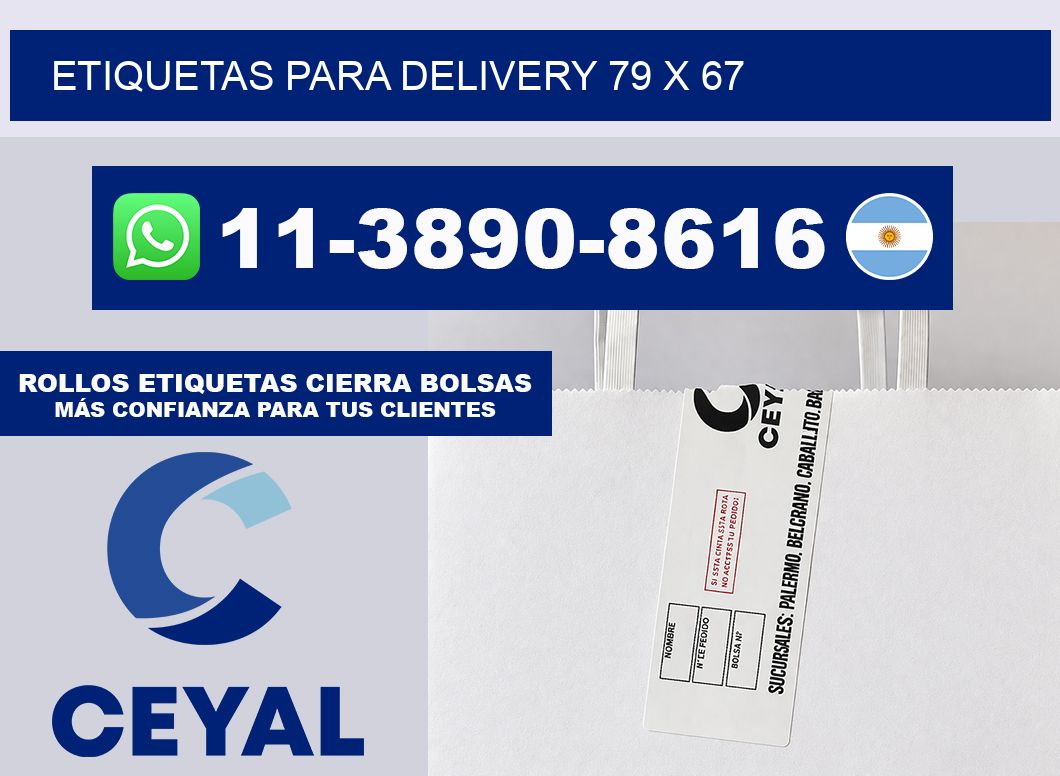 ETIQUETAS PARA DELIVERY 79 x 67