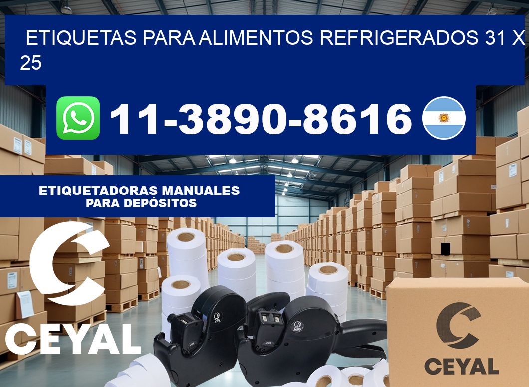 Etiquetas para alimentos refrigerados 31 x 25