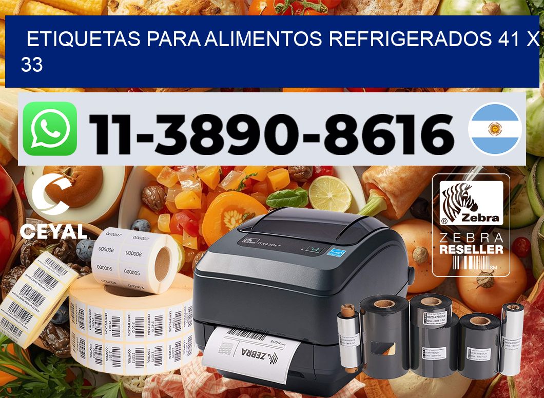 Etiquetas para alimentos refrigerados 41 x 33
