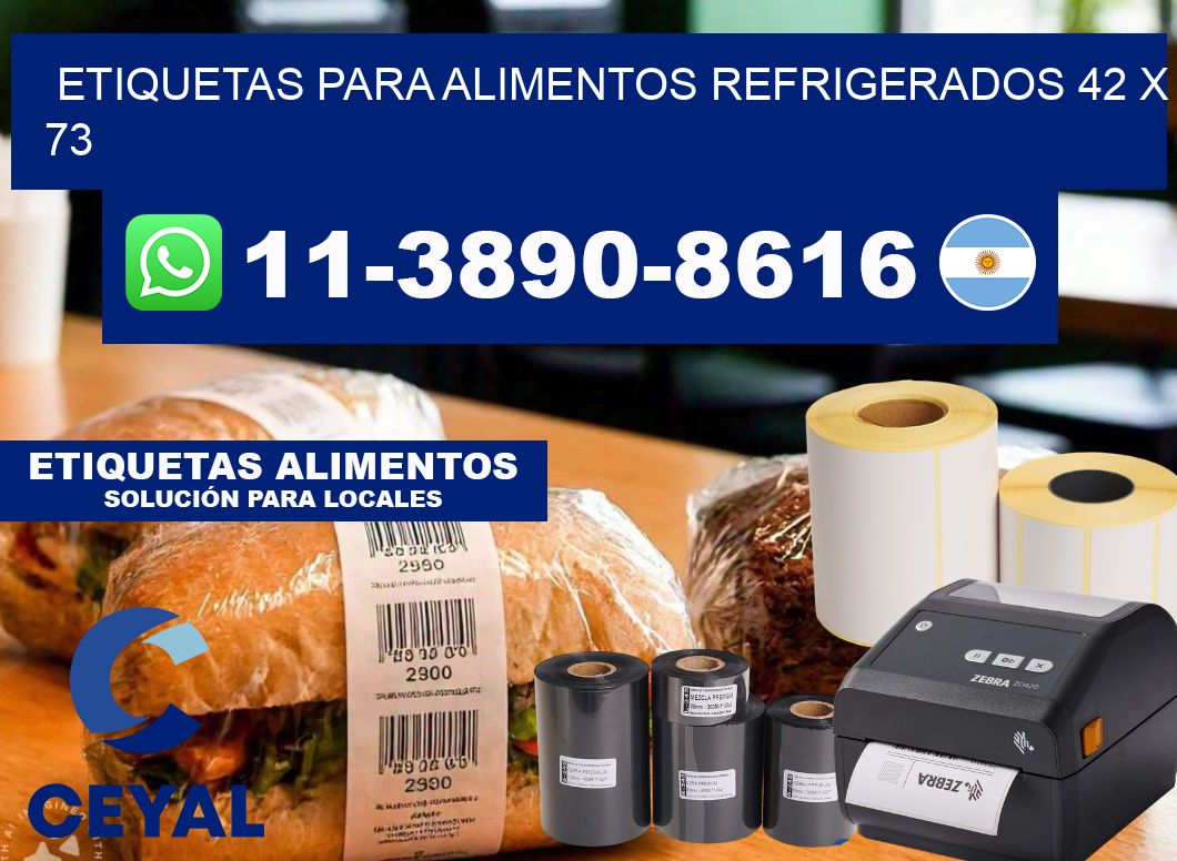Etiquetas para alimentos refrigerados 42 x 73