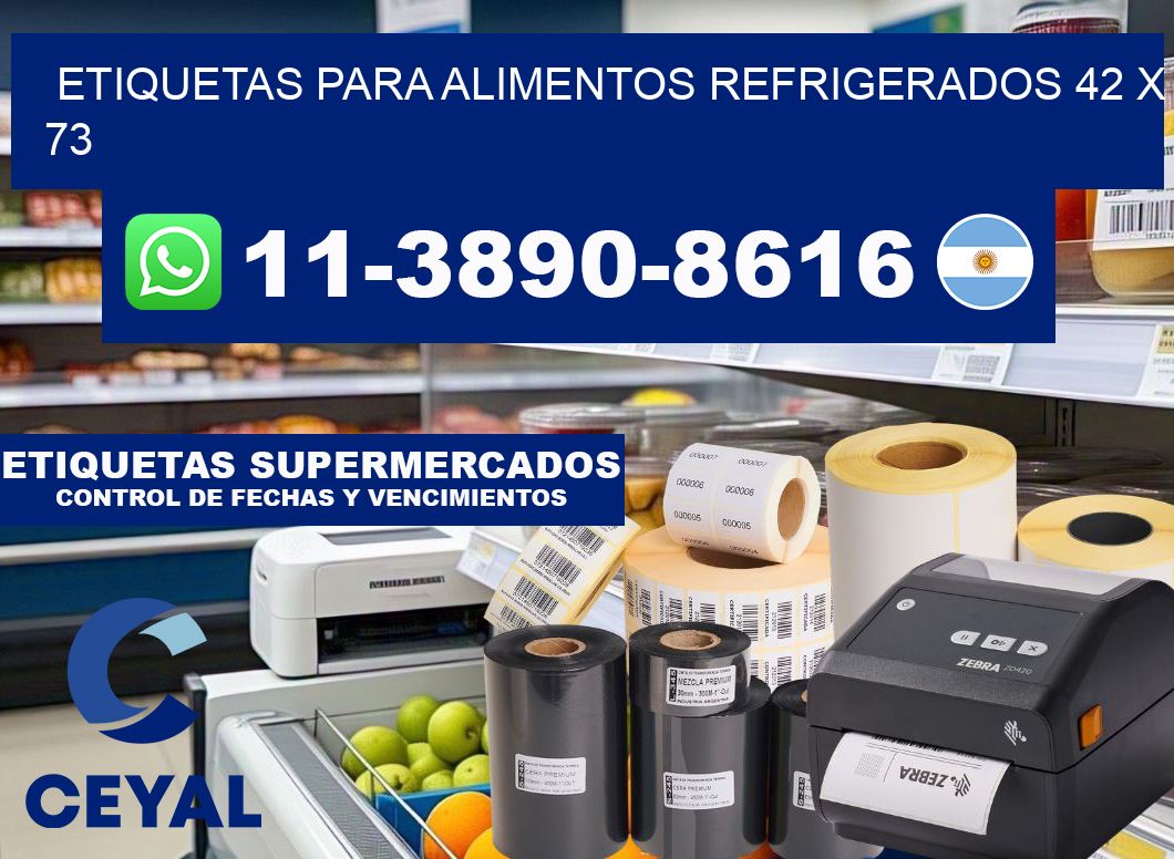 Etiquetas para alimentos refrigerados 42 x 73