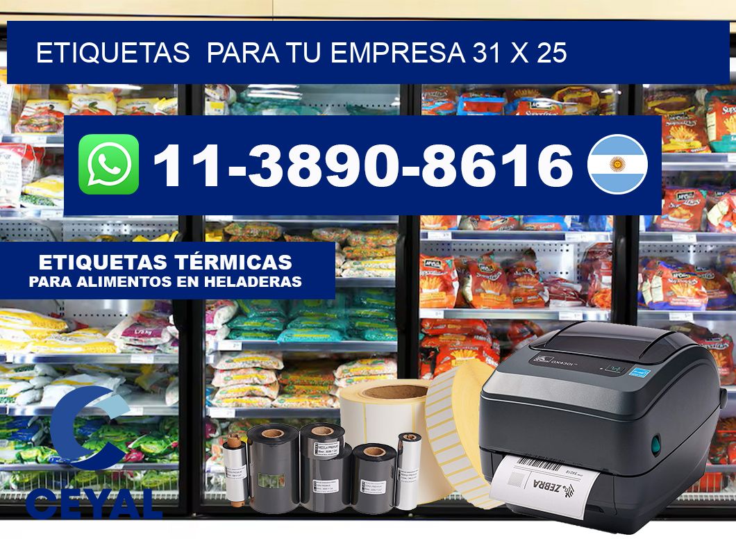 Etiquetas  para tu empresa 31 x 25