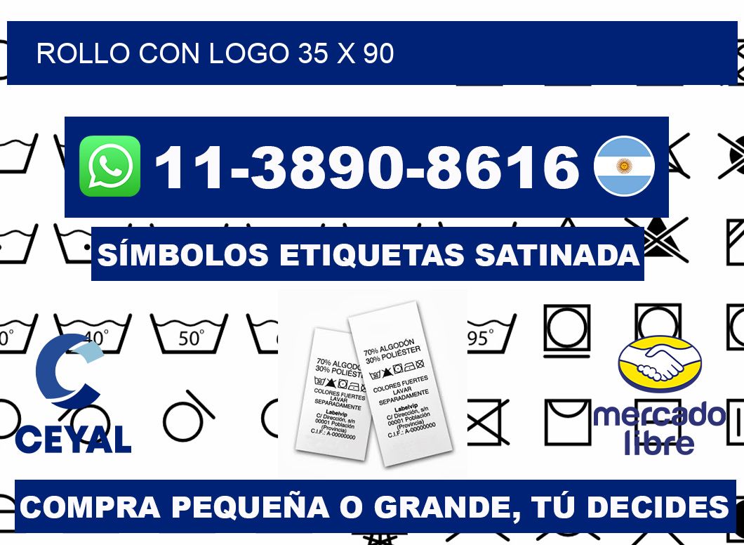 Rollo con logo 35 x 90