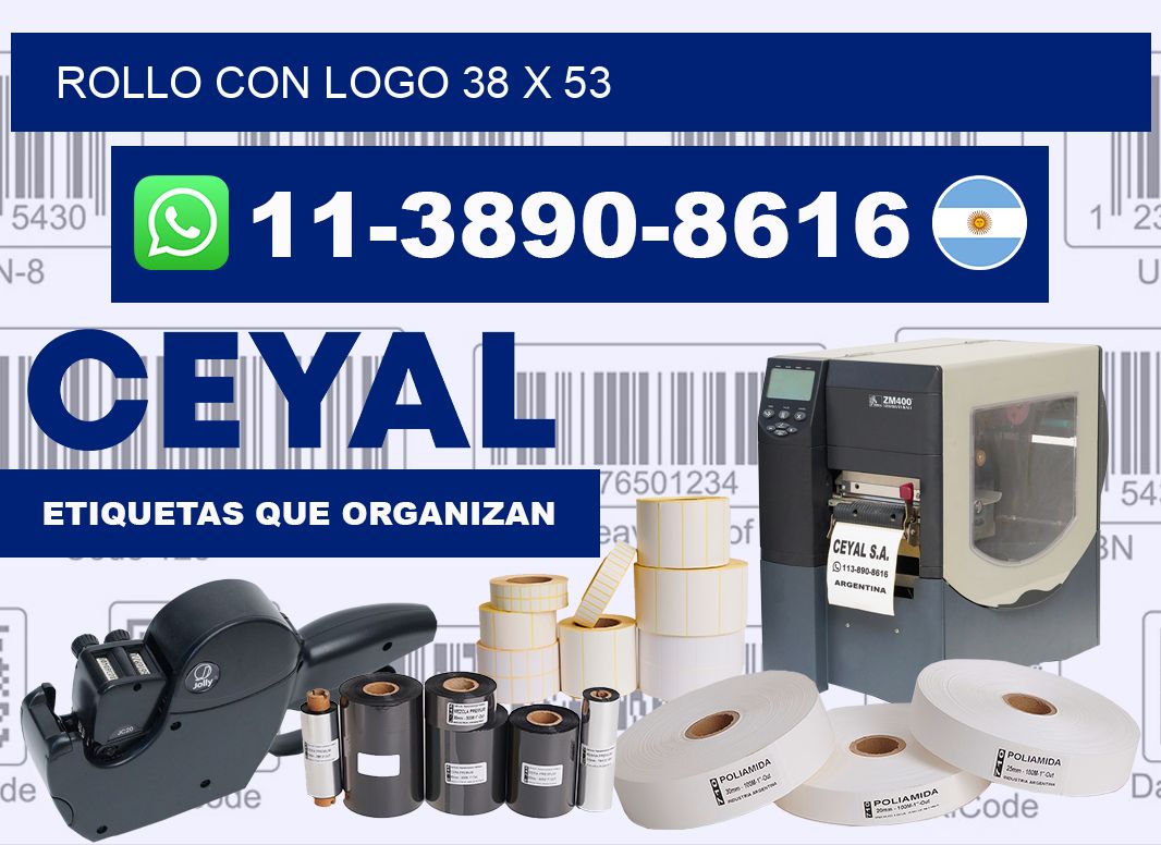 Rollo con logo 38 x 53