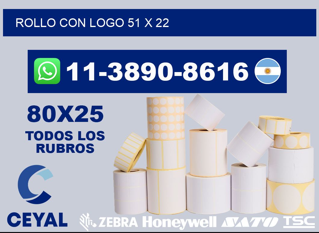 Rollo con logo 51 x 22