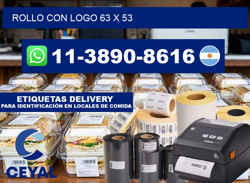 Rollo con logo 63 x 53