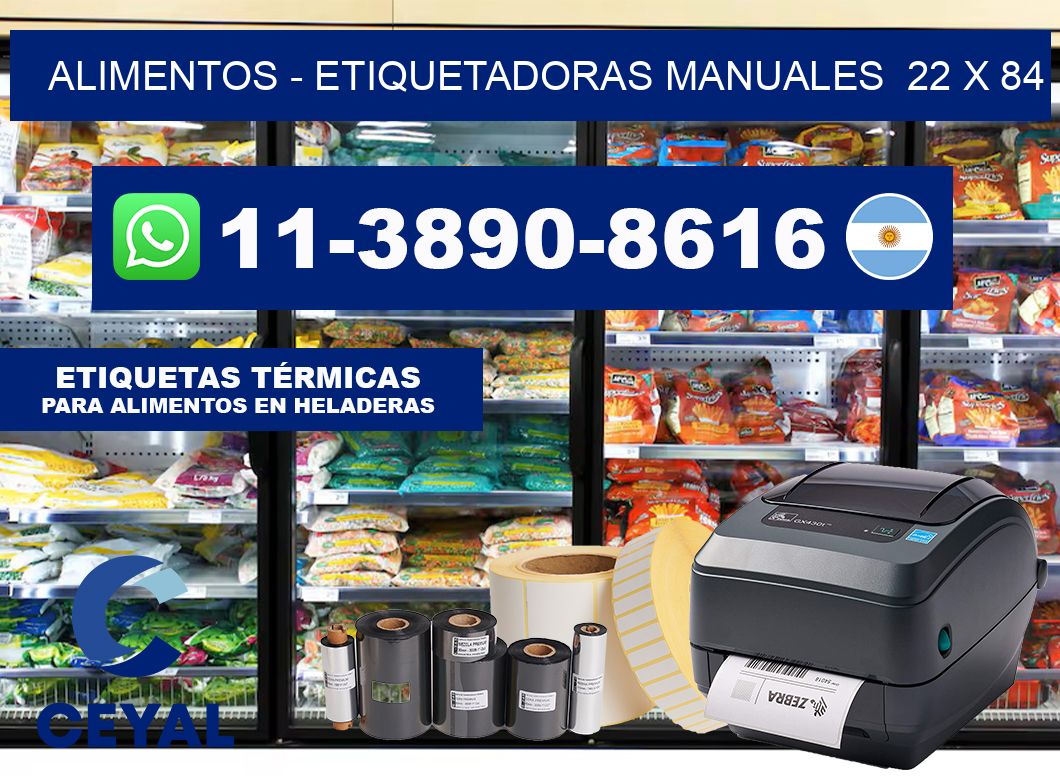 alimentos – Etiquetadoras Manuales  22 x 84