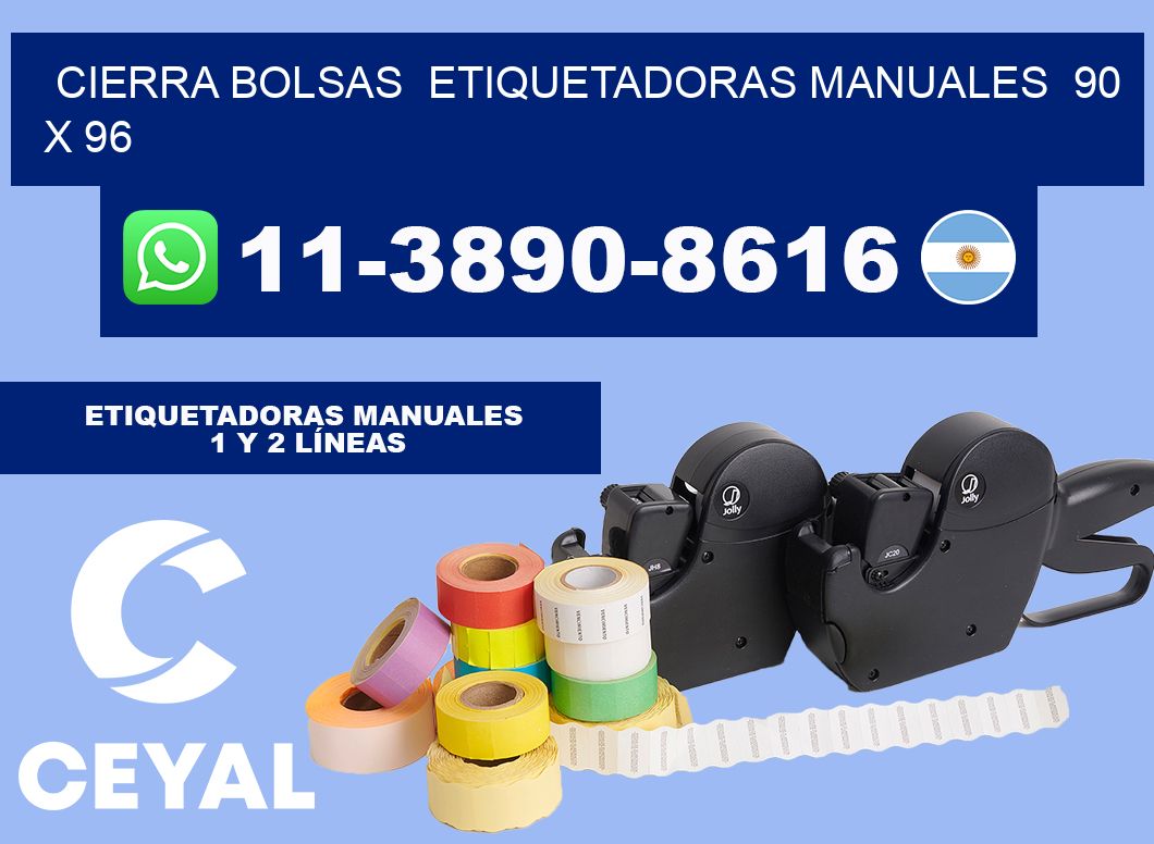 cierra bolsas Etiquetadoras Manuales 90 x 96