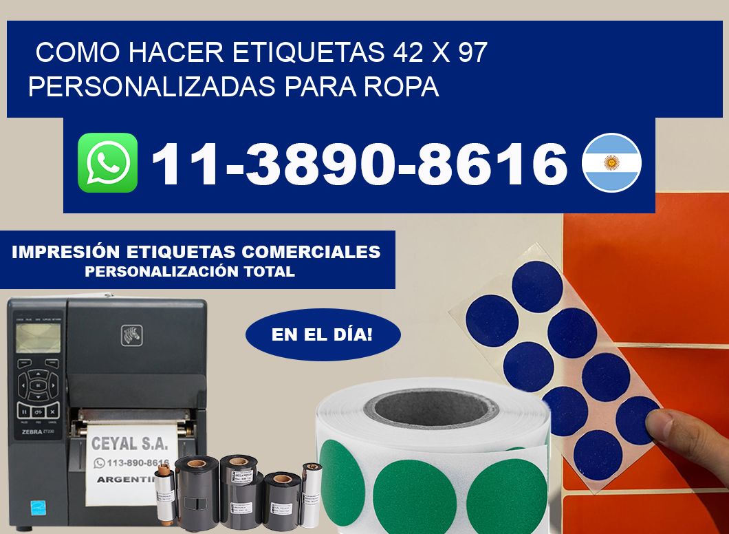 como hacer etiquetas 42 x 97 personalizadas para ropa