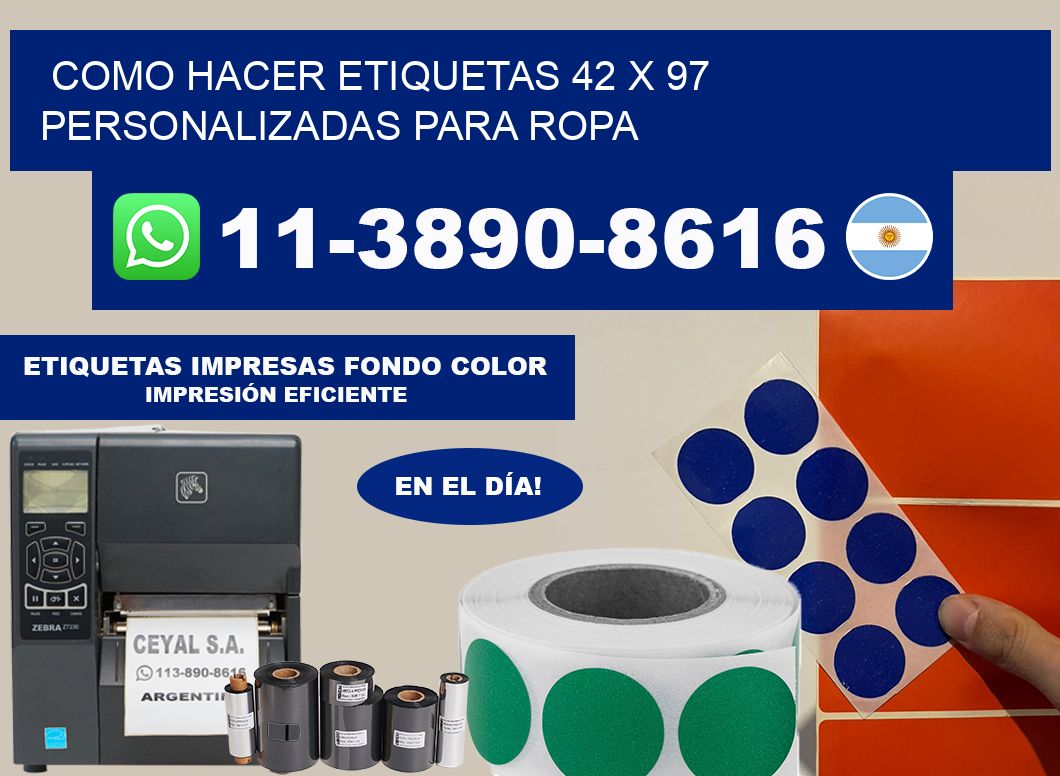 como hacer etiquetas 42 x 97 personalizadas para ropa