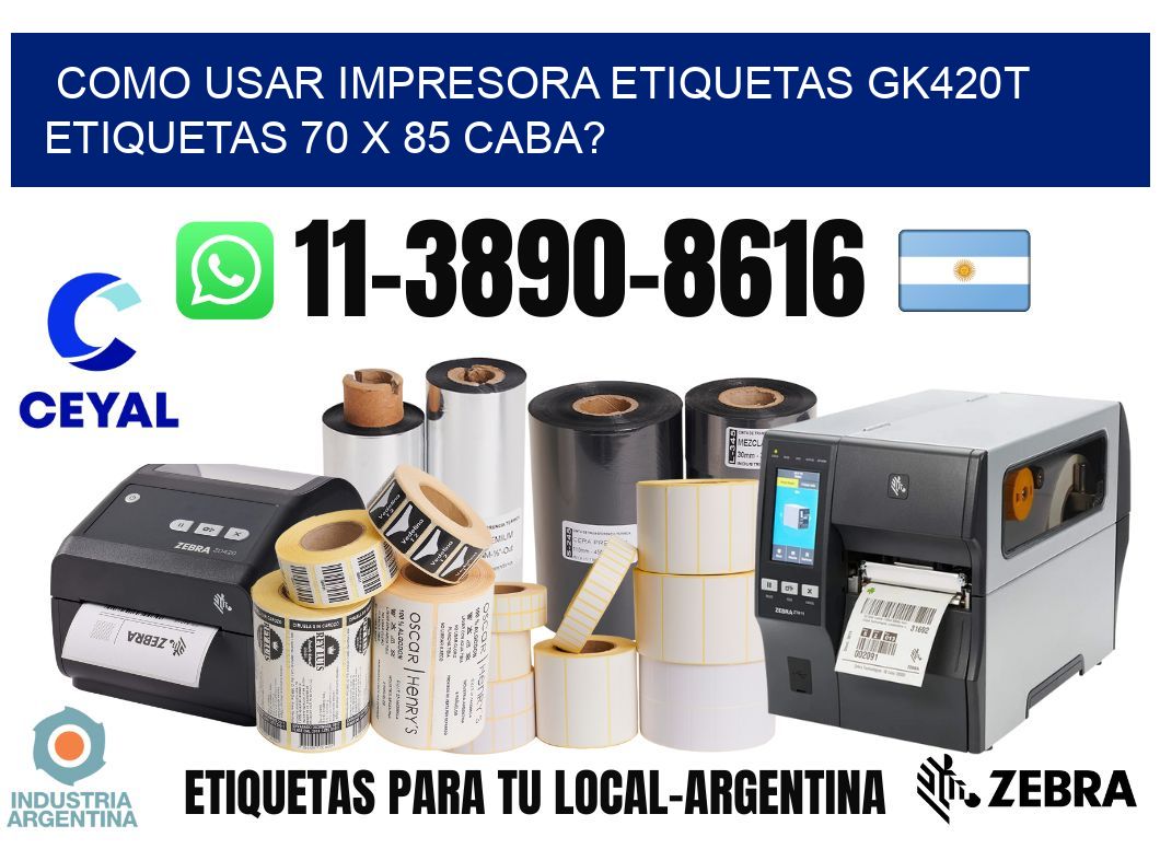 como usar impresora etiquetas gk420t etiquetas 70 x 85 CABA?