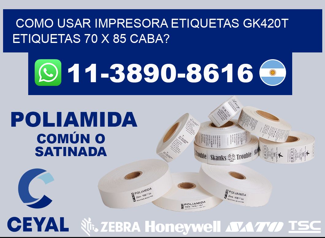 como usar impresora etiquetas gk420t etiquetas 70 x 85 CABA?