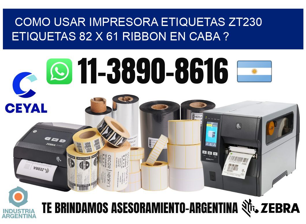 como usar impresora etiquetas zt230 etiquetas 82 x 61 ribbon en CABA ?