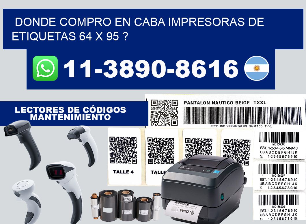 donde compro en CABA impresoras de etiquetas 64 x 95 ?