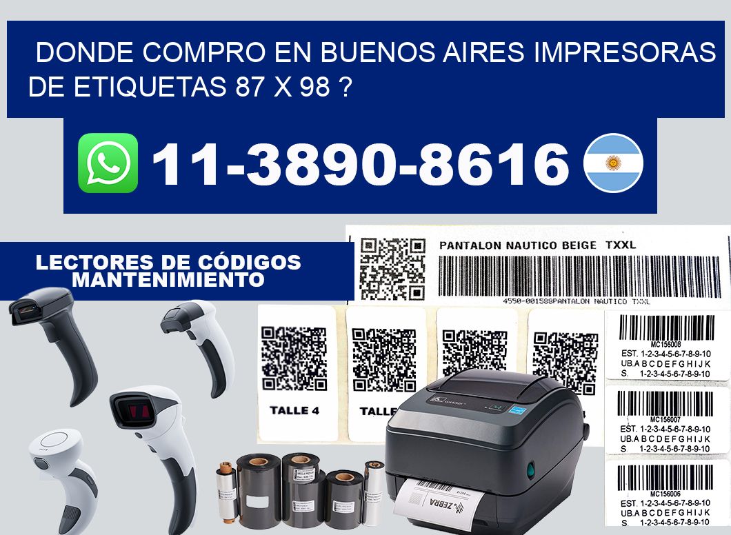 donde compro en buenos aires impresoras de etiquetas 87 x 98 ?