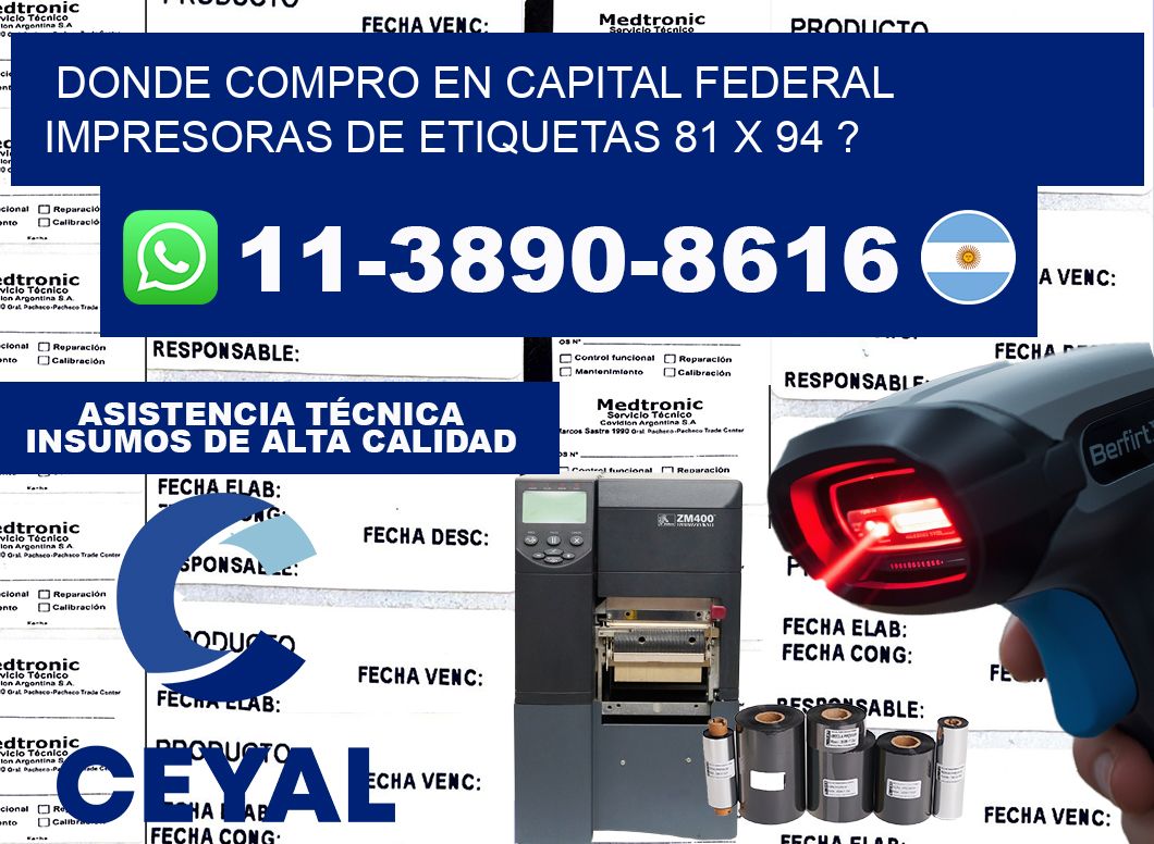 donde compro en capital federal impresoras de etiquetas 81 x 94 ?