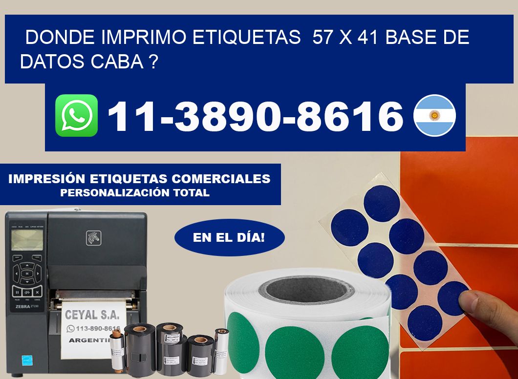 donde imprimo etiquetas  57 x 41 base de datos CABA ?