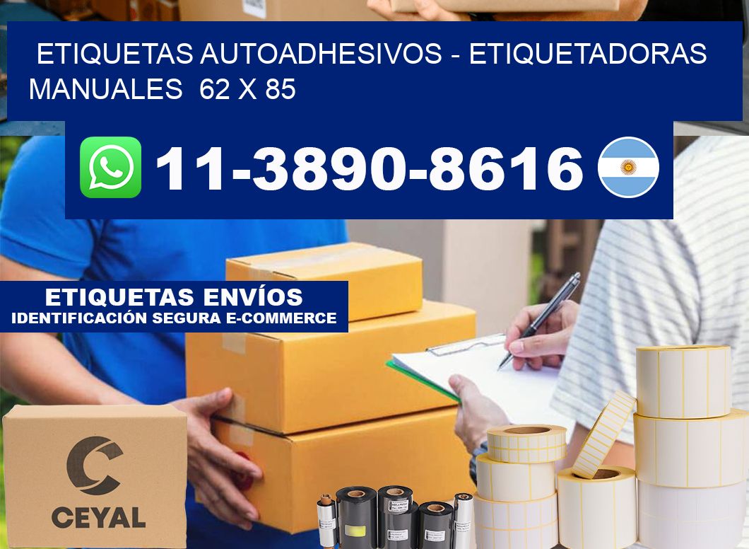 etiquetas autoadhesivos - Etiquetadoras Manuales  62 x 85