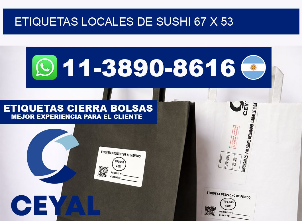 etiquetas locales de sushi 67 x 53