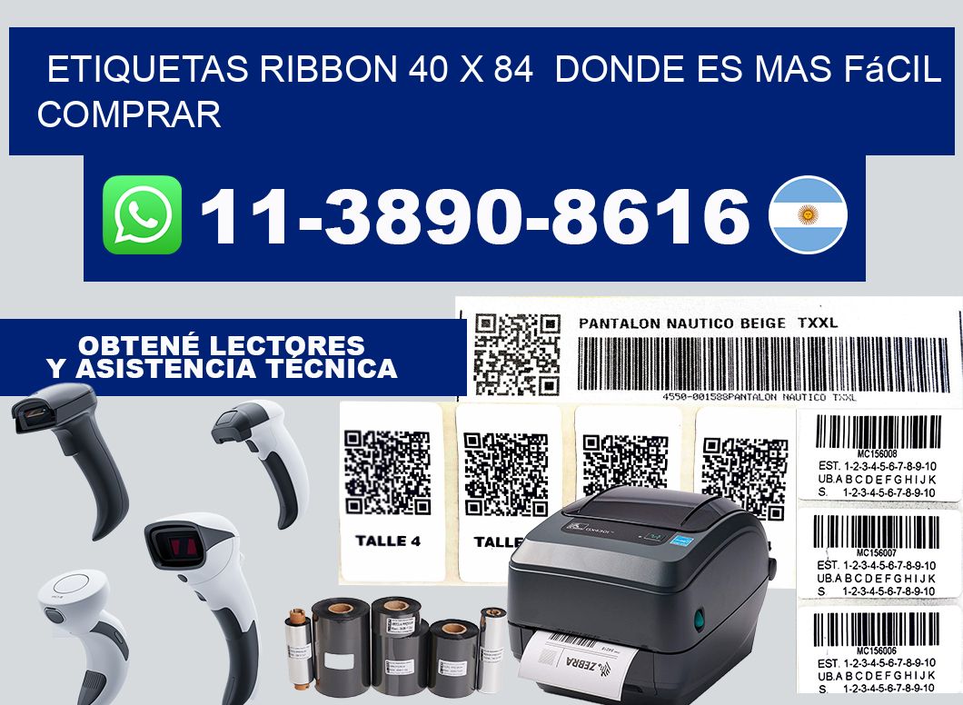 etiquetas ribbon 40 x 84  Donde es mas fácil comprar