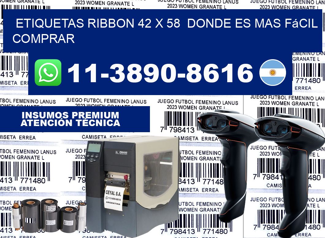 etiquetas ribbon 42 x 58  Donde es mas fácil comprar