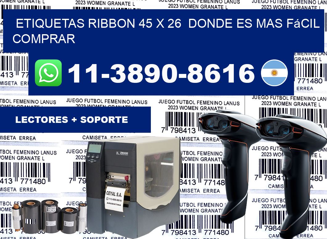 etiquetas ribbon 45 x 26  Donde es mas fácil comprar