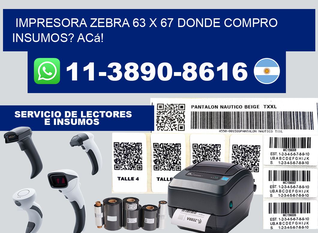 impresora zebra 63 x 67 Donde compro insumos? Acá!