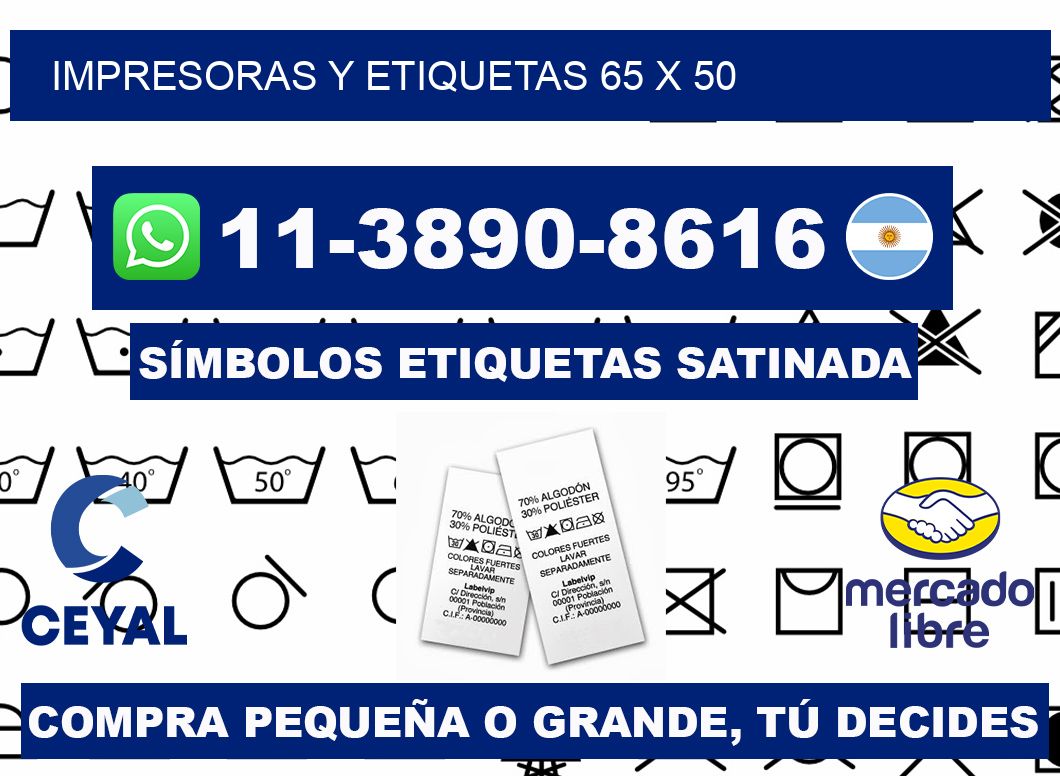 impresoras y etiquetas 65 x 50