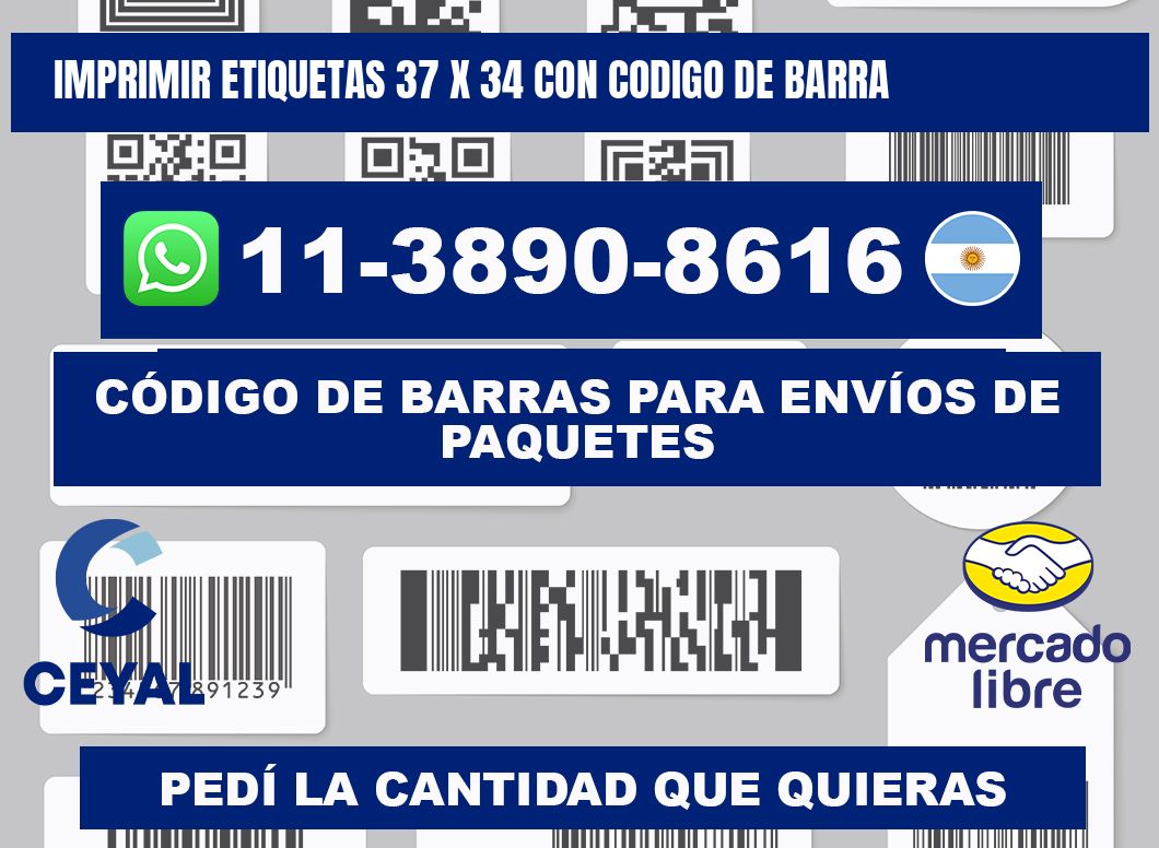 imprimir etiquetas 37 x 34 con codigo de barra