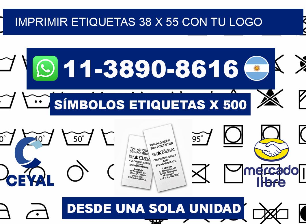 imprimir etiquetas 38 x 55 con tu logo