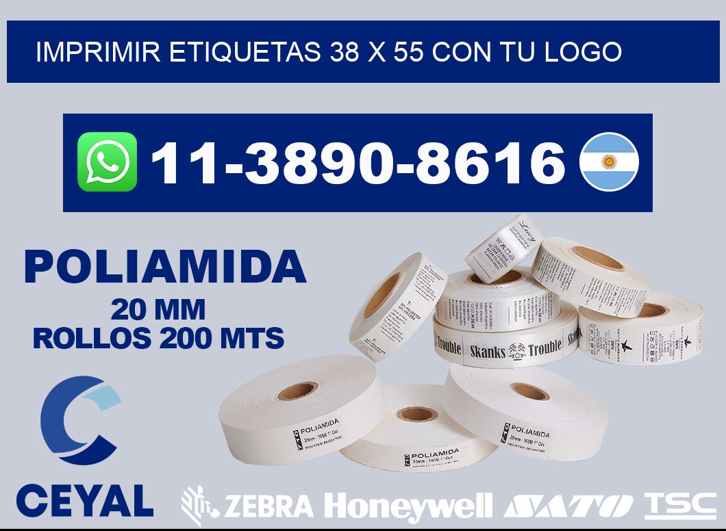 imprimir etiquetas 38 x 55 con tu logo