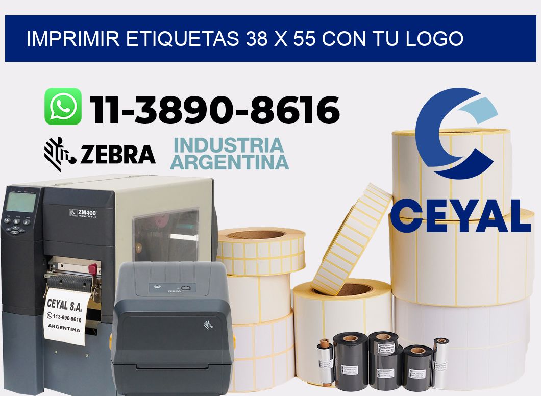imprimir etiquetas 38 x 55 con tu logo