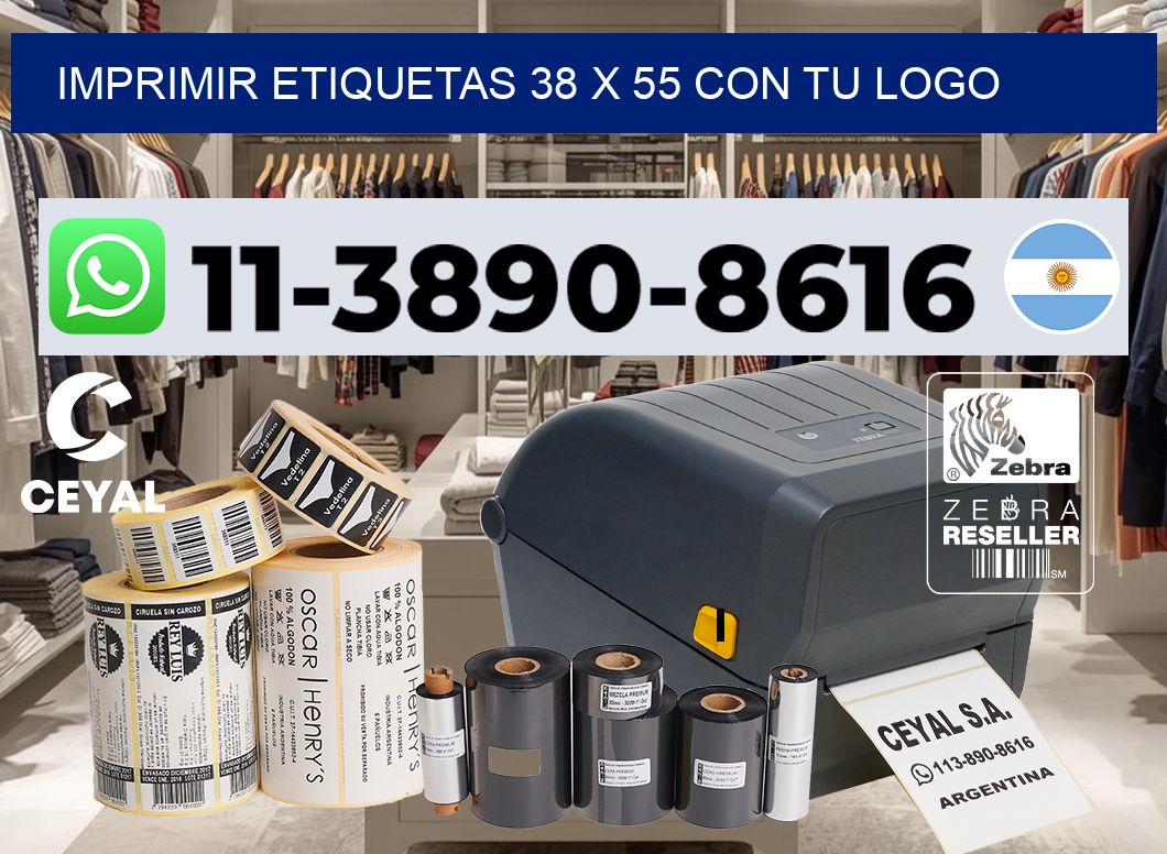 imprimir etiquetas 38 x 55 con tu logo