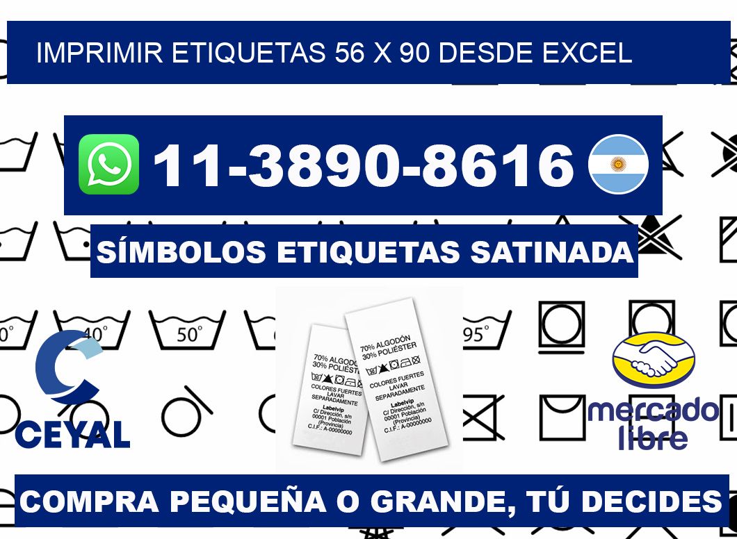 imprimir etiquetas 56 x 90 desde excel