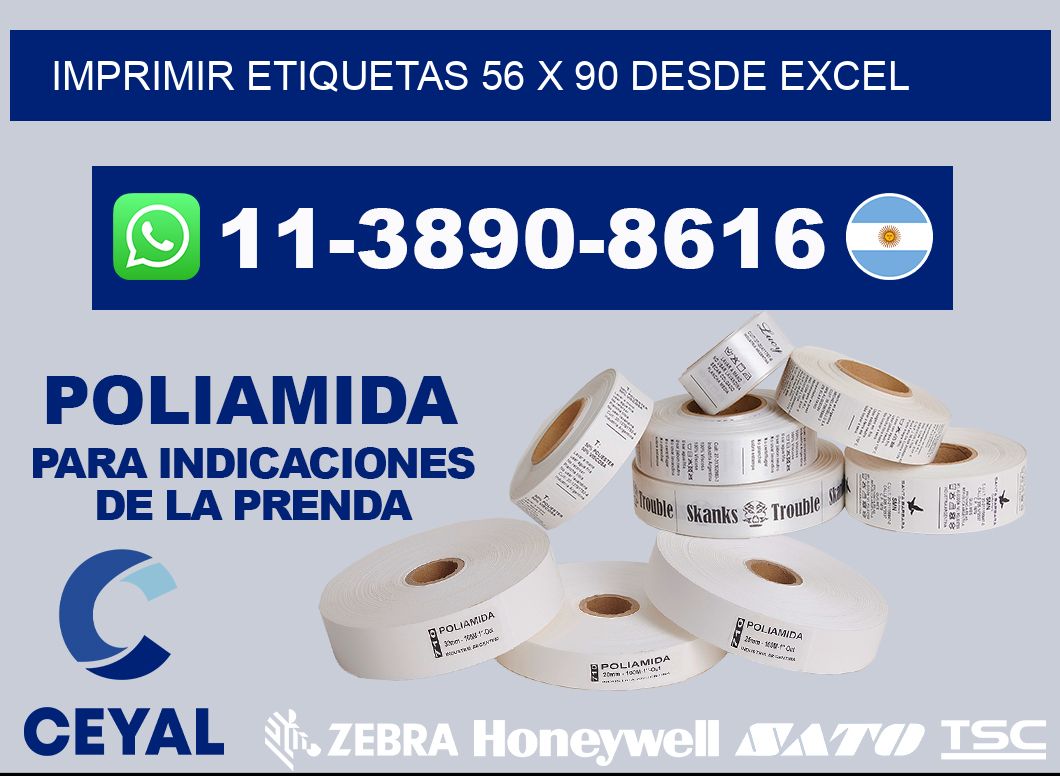 imprimir etiquetas 56 x 90 desde excel