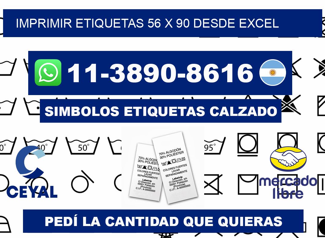 imprimir etiquetas 56 x 90 desde excel